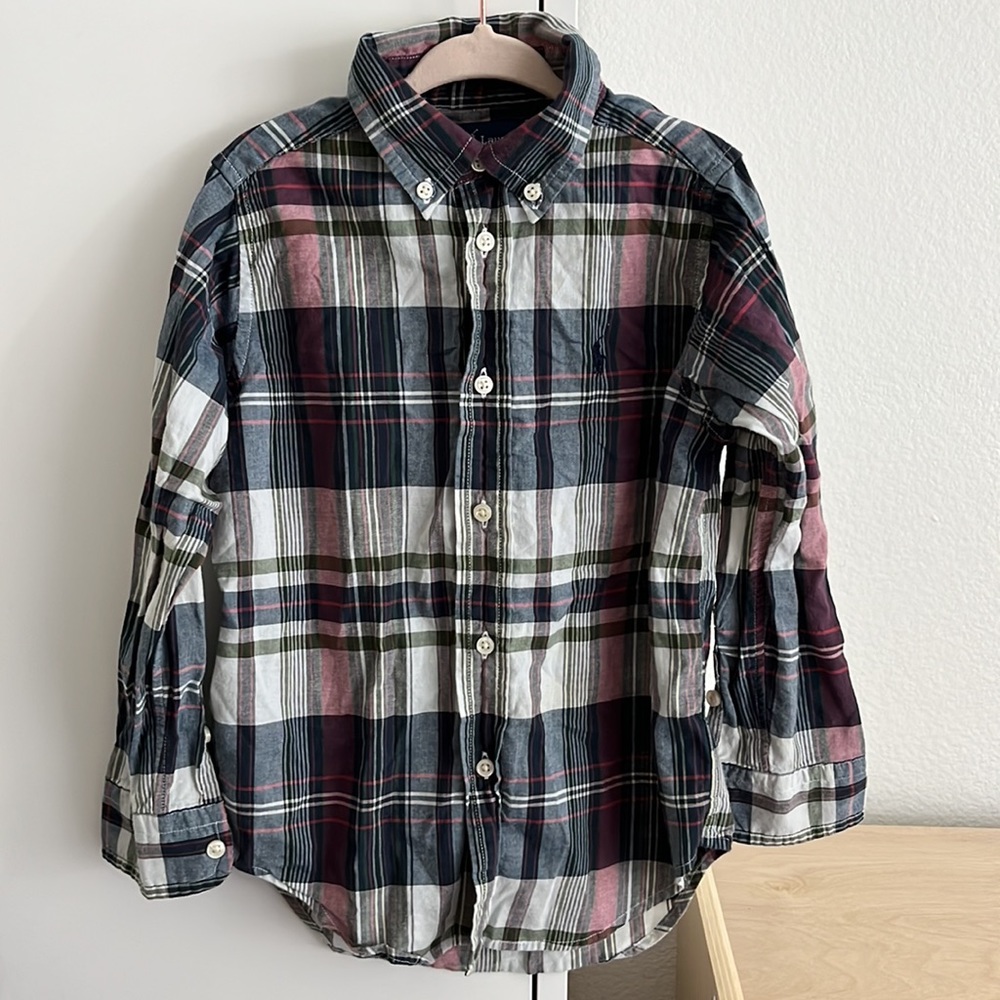 Ralph Lauren (VGUC) | plaid check button down dress shirt